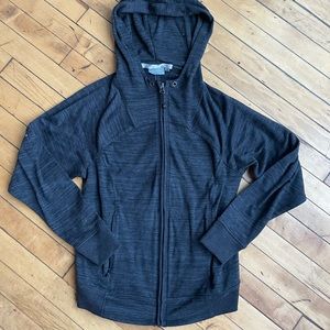 Athleta size small dark gray zip up workout hoodie